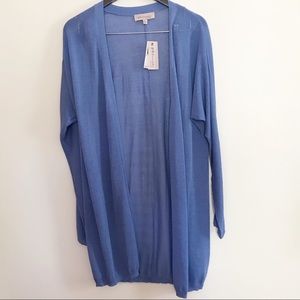 Philosophy Blue Open-Front Cardigan